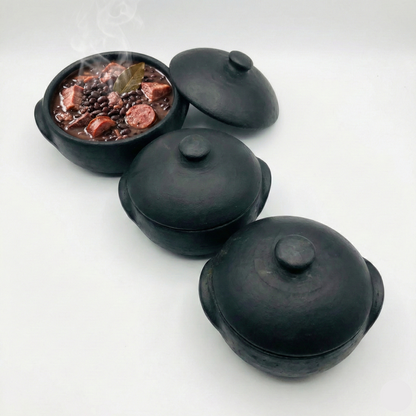 Kit 2 Panelas de Barro 3L +1 Panela de Barro 2L + 6 Pratos + 1 Travessa + 2 Cumbucas