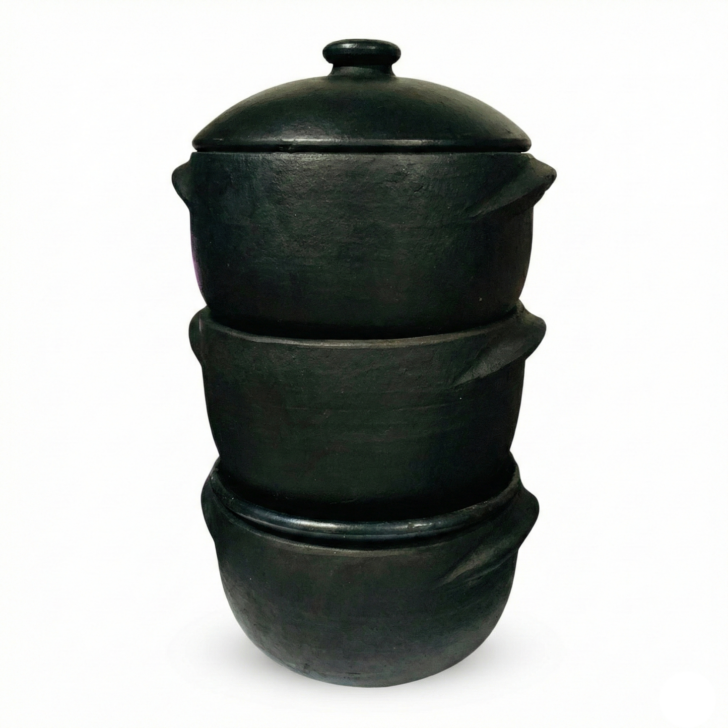 Kit 3 Panelas de Barro (1L, 2L e 5L) + 2 Cumbucas