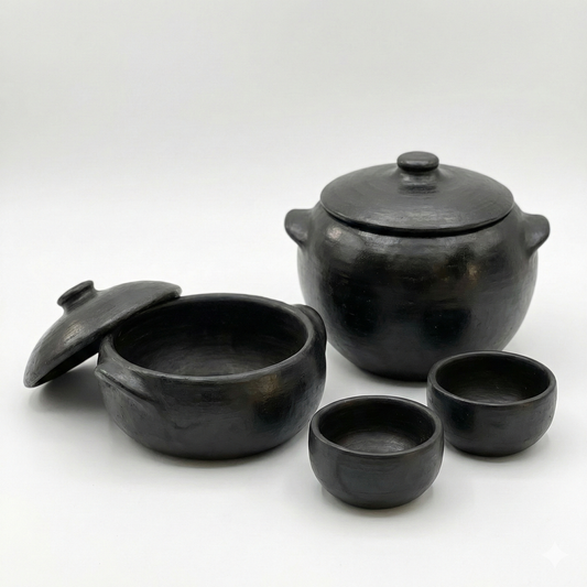 Kit Panela 5 Litros + Caldeirão 5 Litros + 2 Cumbucas