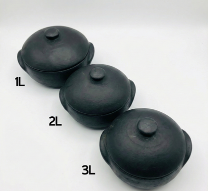 Kit de 3 Panelas de Barro (1L, 2L e 3L)